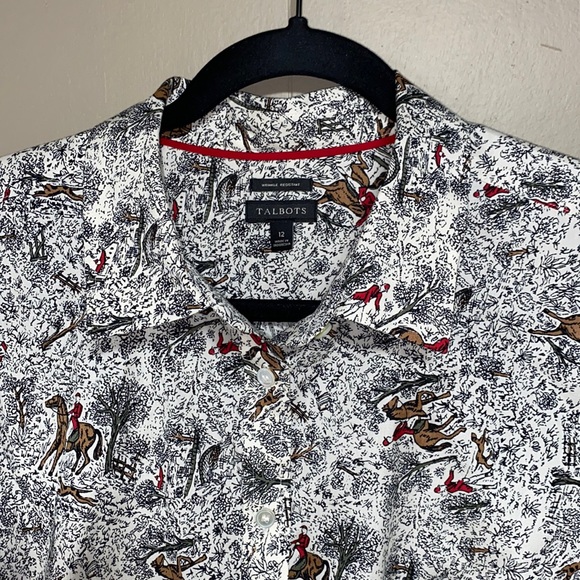 Talbots button down equestrian top size 12 - Picture 2 of 6